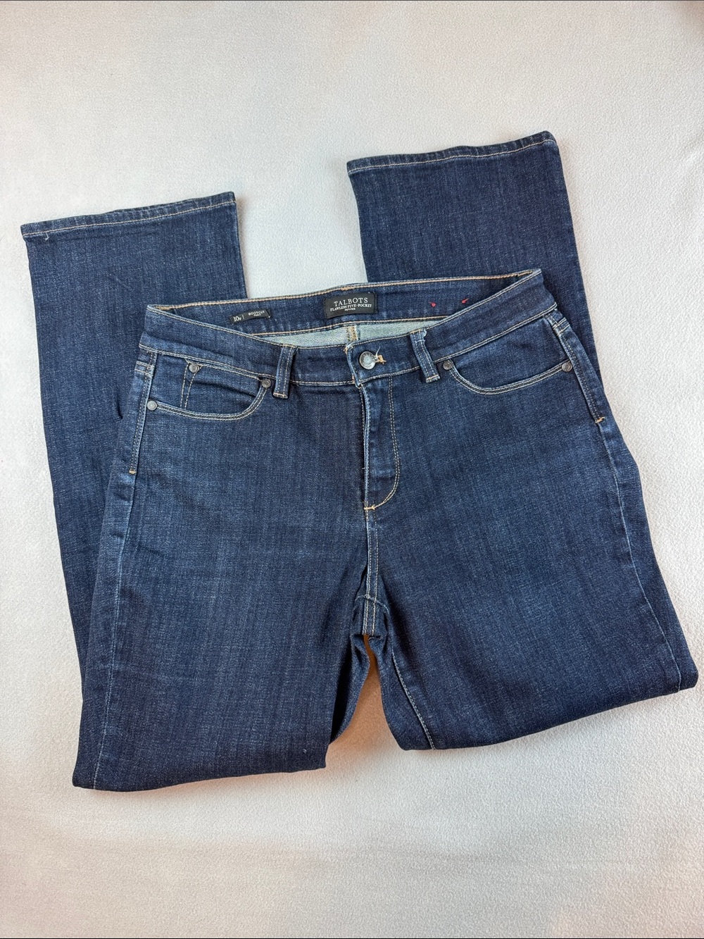 Talbots Women's Bootcut Curvy Flawless 5 Pocket Jeans Size 10P EUC